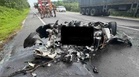 Ferrari terbabas di Kota Tinggi, dua rentung