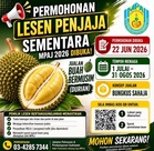 MPAJ tawar 55 petak jualan durian di 15 lokasi terpilih sempena musim buah