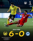 Harimau Malaya belasah Singapura 6-0, muncul naib juara Kumpulan A