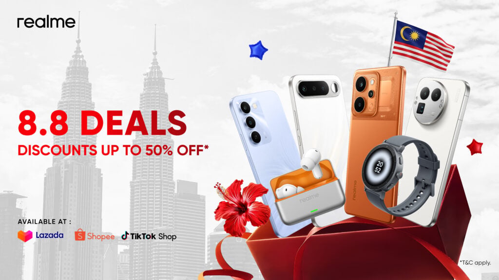 Realme 8.8 Merdeka sale: Discounts of up to 50%, cashback rewards and free shipping
