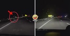 【为他照亮前方的路！】见摩托骑士在漆黑的Highway上无灯行驶，大马女司机一路照灯护送他！