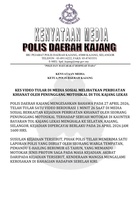 Tular Video Penunggang Motor Tendang ‘Side Mirror’ Di Tol, Polis Dah Tangkap Suspek