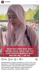“Ya Allah Lindungi Anakku Dari Segala Niat Jahat” – Ibu Dr Fie Titip Doa
