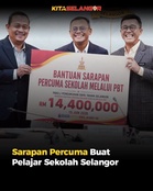 Selangor Lancar Bantuan Sarapan Percuma Sekolah Bermula Ogos