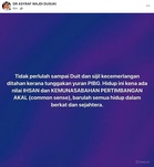 Sijil tak perlu ditahan kerana tunggakan yuran PIBG , hidup ini kena ada nilai ihsan -Asyraf Wajdi