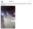 Ingat litar sendiri? PDRM buru individu didakwa sekat lebuh raya demi ‘merempit’