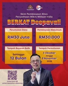 Usahawan India boleh senyum! KUSKOP lancar BERKAT Deepavali, tawar pembiayaan hingga RM30,000