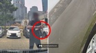 Warga asing mengamuk, calar 7 kereta dengan besi dekat TRX ditahan polis