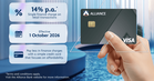 You Now Pay 14% P.A. Interest With The Refreshed Alliance Bank Visa Basic Card