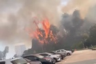 Hill forest near Shah Alam mosque catches fire