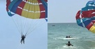 Tengah Layan "View" Laut, Pelancong Terjatuh Selepas Kabel Parasailing Putus