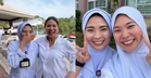 Mekyun Jumpa 'Kembar', Siap Cuba Pakai Tudung
