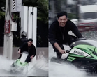Sengaja Buat Ombak, Lelaki Ditahan Tunggang Jet Ski Atas Jalan Raya Ketika Banjir