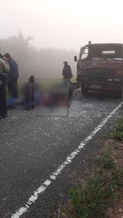 Sayu, Tiga Beradik Maut Selepas Motor Dinaiki Dipercayai Bertembung Dengan Lori