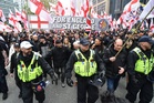 Britain First march – live: Hundreds of far-right supporters and counter protesters in Manchester city centre standoff