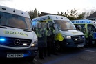 Four arrested after protest over alleged rape outside Surrey church turns violent