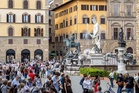 Historic Florence fountain damaged by tourist’s ‘pre-wedding challenge’