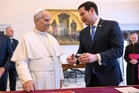 Marco Rubio gifts Pope Leo small crystal football during Vatican meeting