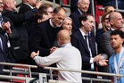 Thomas Tuchel reacts mid-press conference to Pep Guardiola’s Manchester City exit