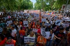 Thousands in Spain's capital protest increasing housing costs