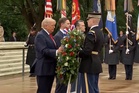 Donald Trump lays wreath at Tomb of Unknown Soldier to mark Memorial Day