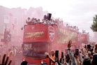 Arsenal trophy parade LIVE: Gunners celebrate title triumph as Declan Rice loses voice after defeat in Champions League final
