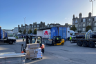 Shipping company employee unable to work after being run over by forklift truck