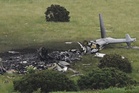 Royal Navy helicopter crashes into Devon field
