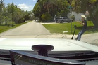 Teen electric scooter rider collides with police vehicle after running stop sign