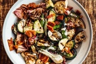 How to grill vegetables and toss them in Isaac Toups’ bacon vinaigrette
