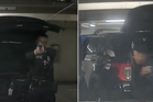 Moment police officer accidentally shoots colleague during ‘horseplay’ with loaded gun