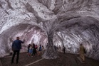 Monumental cave art on Paris' oldest bridge finally opens, as the public steps and sniffs inside
