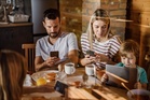 Roughly 70% of kids are looking at electronic screens during dinner - that figure is even higher for parents