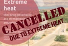 Extreme heat cancels climate change event on adapting to extreme heat
