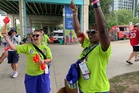 A maple leaf-shaped 'Canadian clapper' sparks a World Cup buzz across Toronto