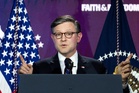 ‘I run the protection program’: Mike Johnson warns roomful of conservatives to reelect Republicans or face prison
