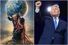 Trump posts boastful Atlas-inspired Truth Social image of himself carrying the world on his shoulders