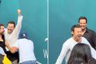 Harry Styles in wild celebrations over England goal ahead of Wembley show