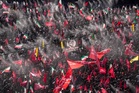 Calls for revenge as senior Iranian officials appear in public for supreme leader's funeral