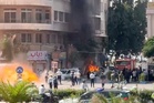 Bombs go off near hotel where Macron is staying in Damascus