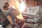 Knife-wielding man sets fire to restaurant using burning propane tank