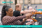 Alison Hammond faces Prince Harry in laser shootout game on live TV