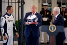 Trump gifted custom racing helmet at White House IndyCar event