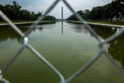 Trump hits out at ‘sleazebags’ who he claims damaged Reflecting Pool