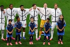 Watch as England and Argentina fans drown out each other’s national anthems with boos and jeers