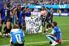 Argentinian players’ Falklands banner entirely inappropriate, minister says