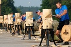 Flying axes and rolling logs at the Lumberjack World Championships, in photos