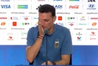 Argentina’s Scaloni leaves press conference in tears after Spain defeat: ‘I’m so sorry’