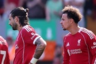 Liverpool’s Curtis Jones and Dominik Szoboszlai in heated on-field dispute