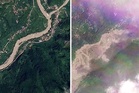 Shocking satellite images show Nepal flash floods devastating villages